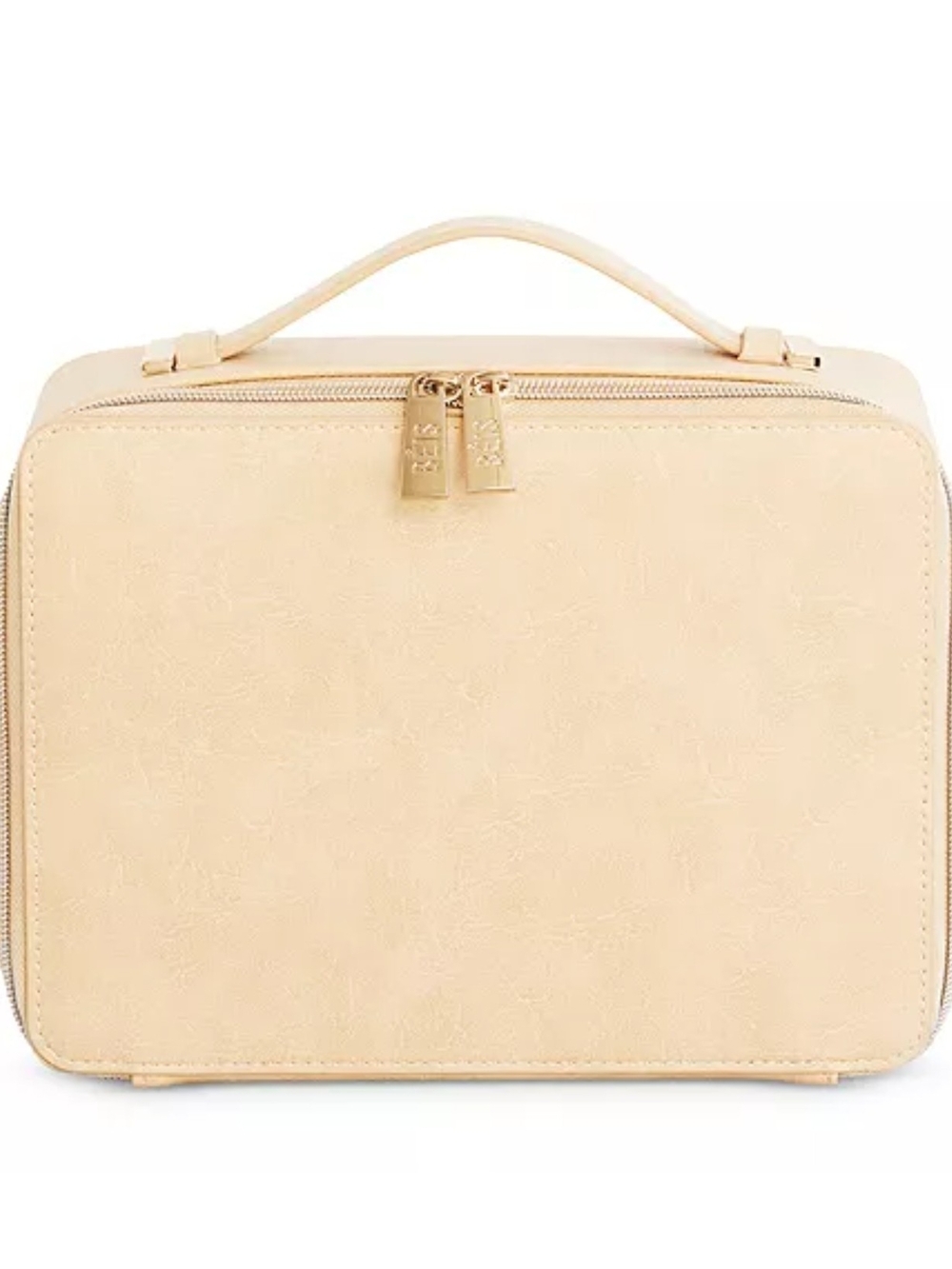 BEIS Cream Structured Top-Handle Cosmetic Case